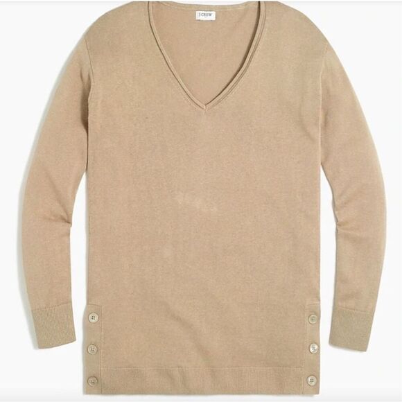 J. Crew Linen-blend button tunic sweater - Picture 12 of 12